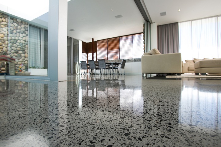 polished concrete interior floors